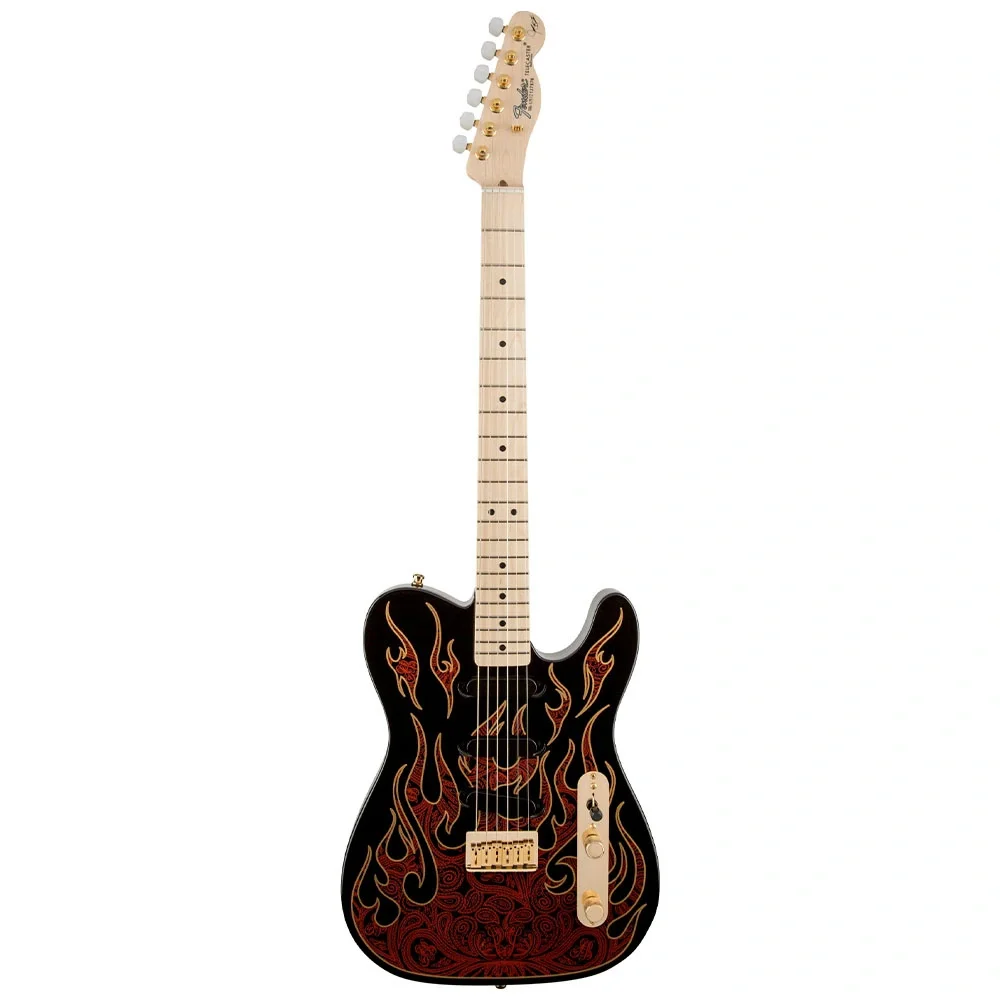 Fender James Burton Telecaster Akçaağaç Red Paisley Flames Elektro Gitar