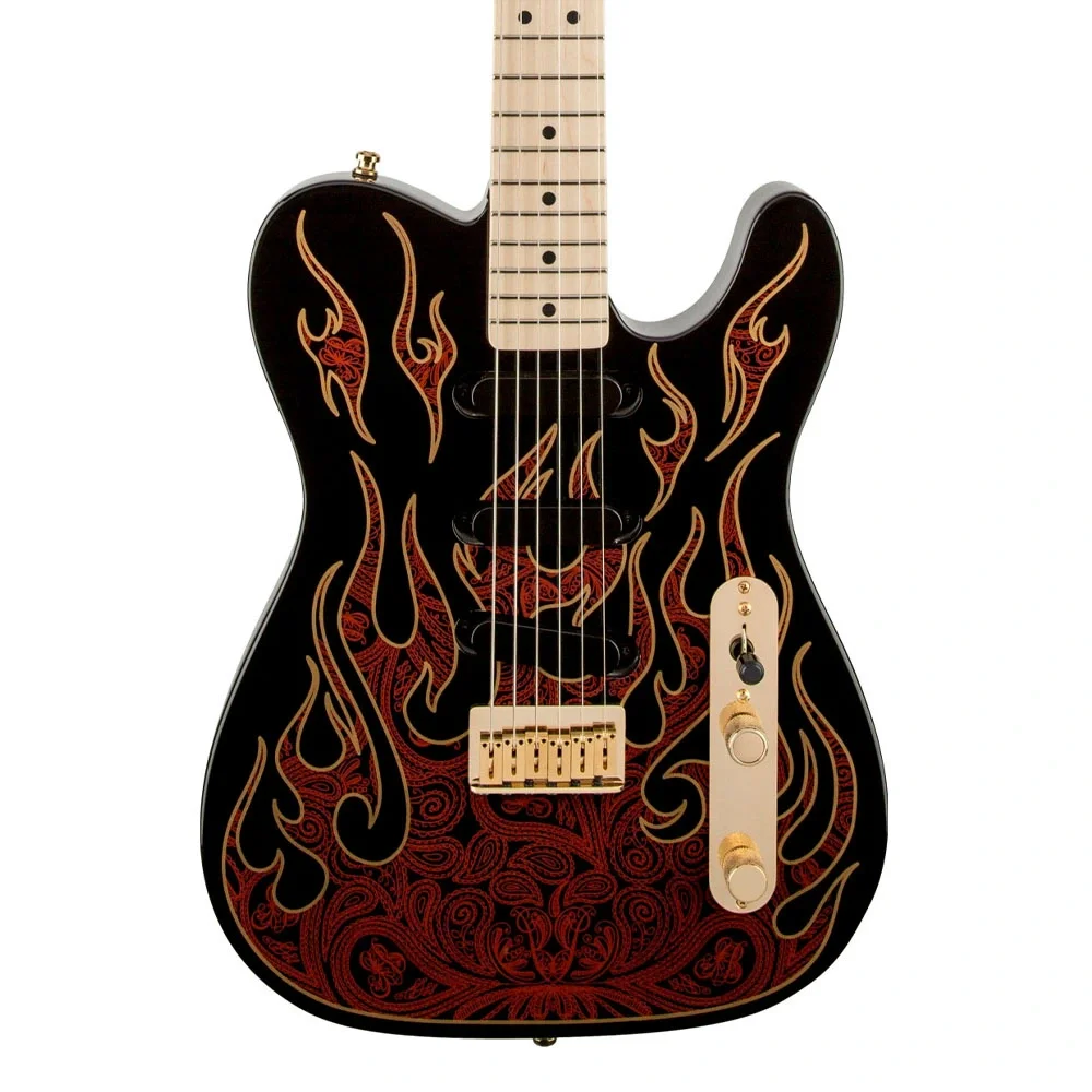 Fender James Burton Telecaster Akçaağaç Red Paisley Flames Elektro Gitar