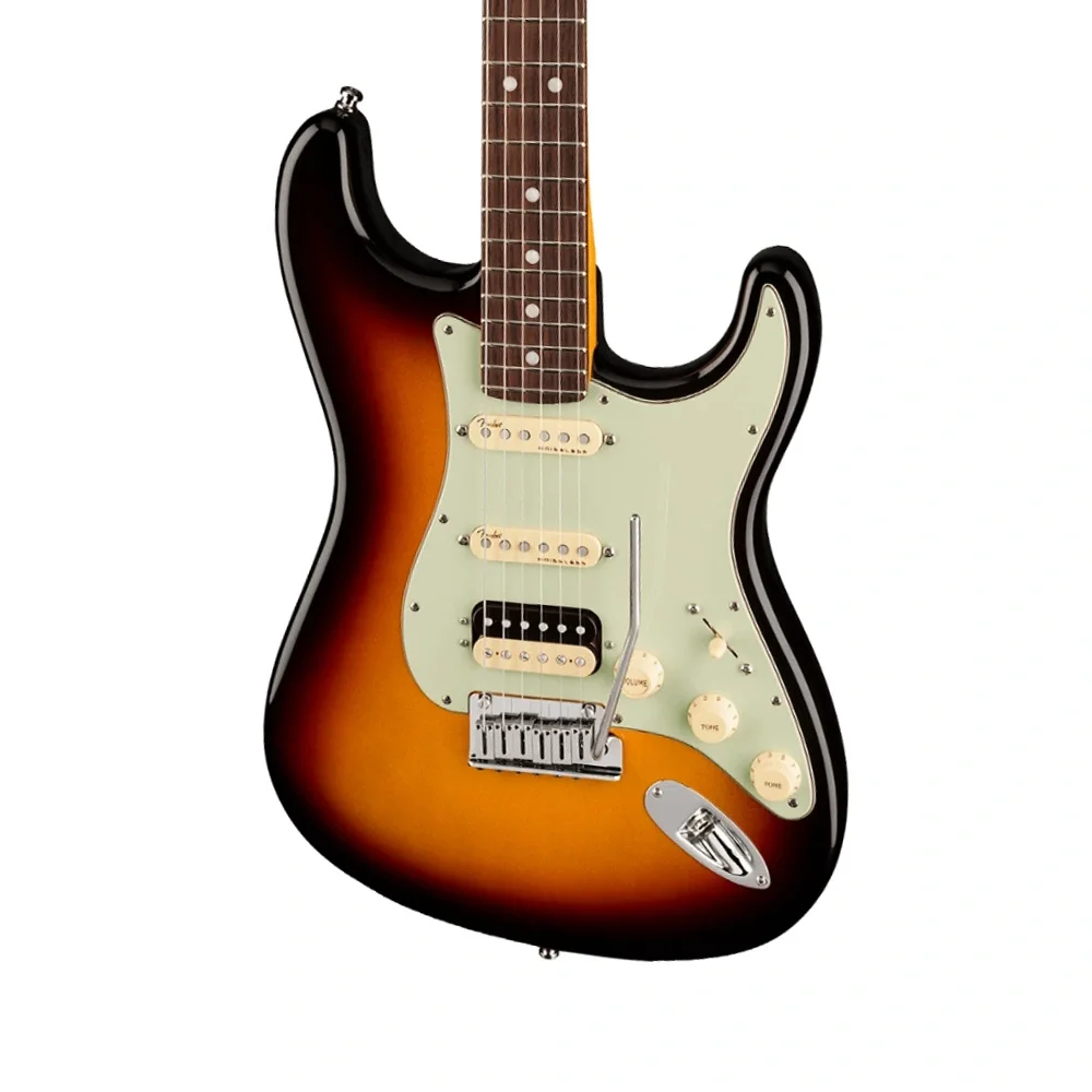 Fender American Ultra Stratocaster HSS Gülağacı Klavye Ultraburst Elektro Gitar
