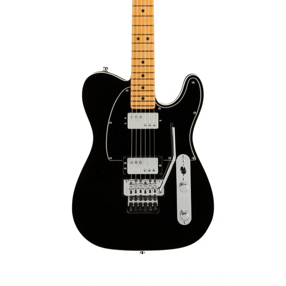 Fender American Ultra Luxe Telecaster Floyd Rose HH Akçaağaç Klavye Mystic Black Elektro Gitar