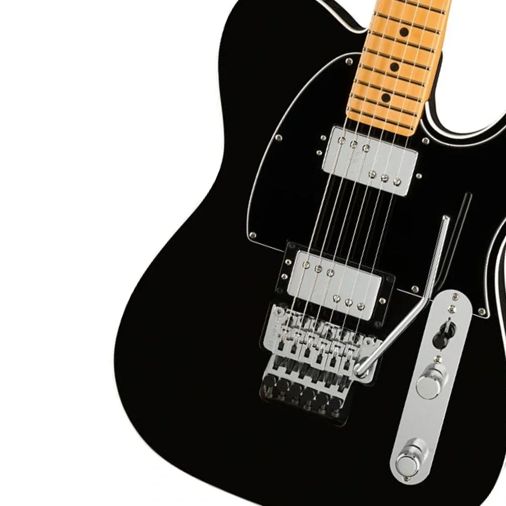 Fender American Ultra Luxe Telecaster Floyd Rose HH Akçaağaç Klavye Mystic Black Elektro Gitar
