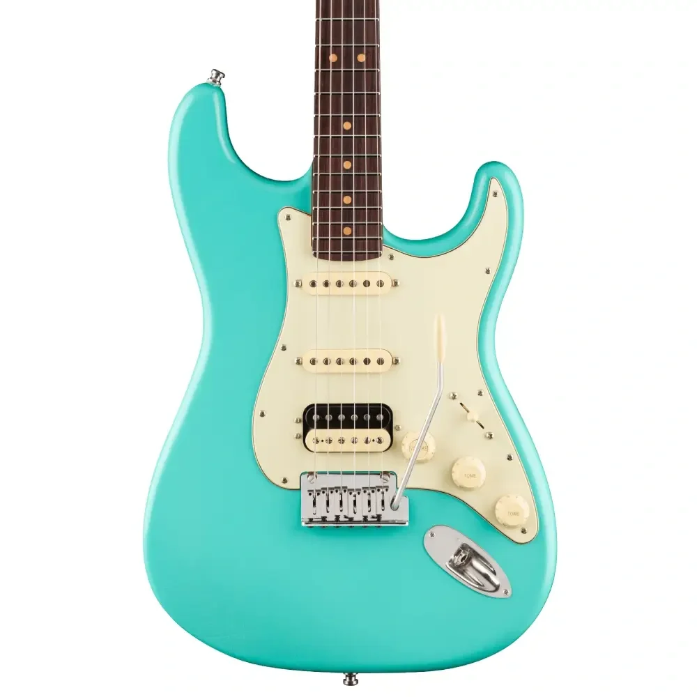 FENDER American Ultra Luxe Vintage 60s Stratocaster HSS Gülağacı Klavye Sea Foam Green Elektro Gitar