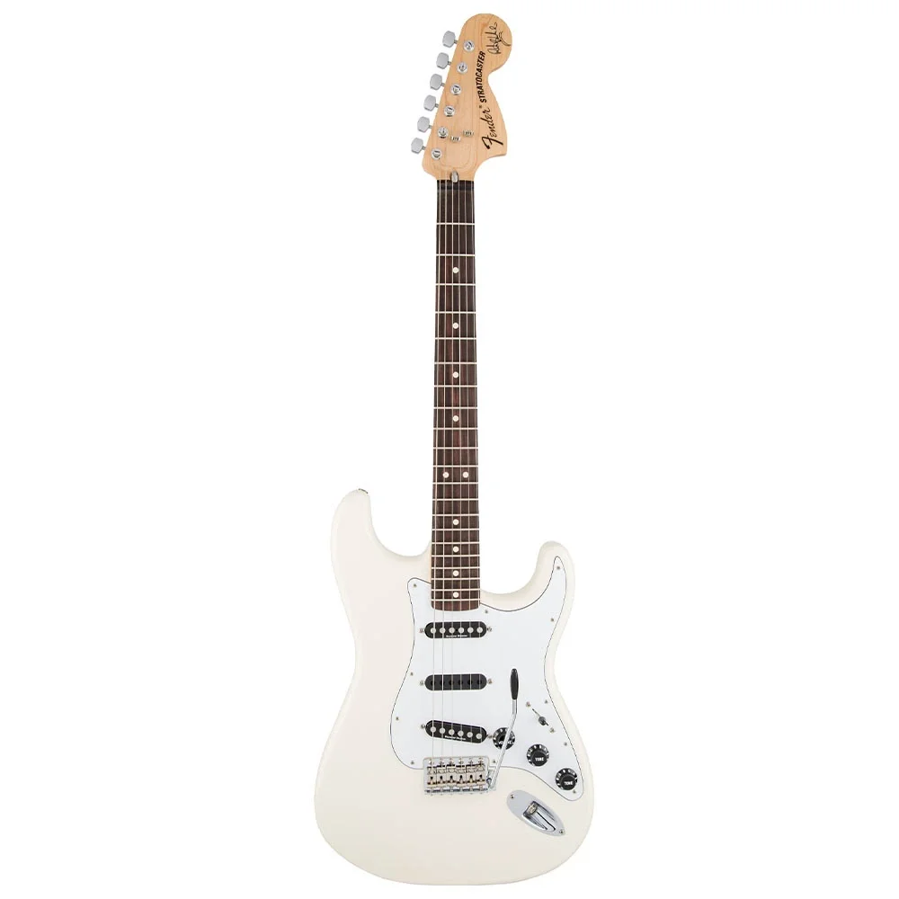 Fender Ritchie Blackmore Stratocaster Scalloped Gülağacı Klavye Olympic White Elektro Gitar