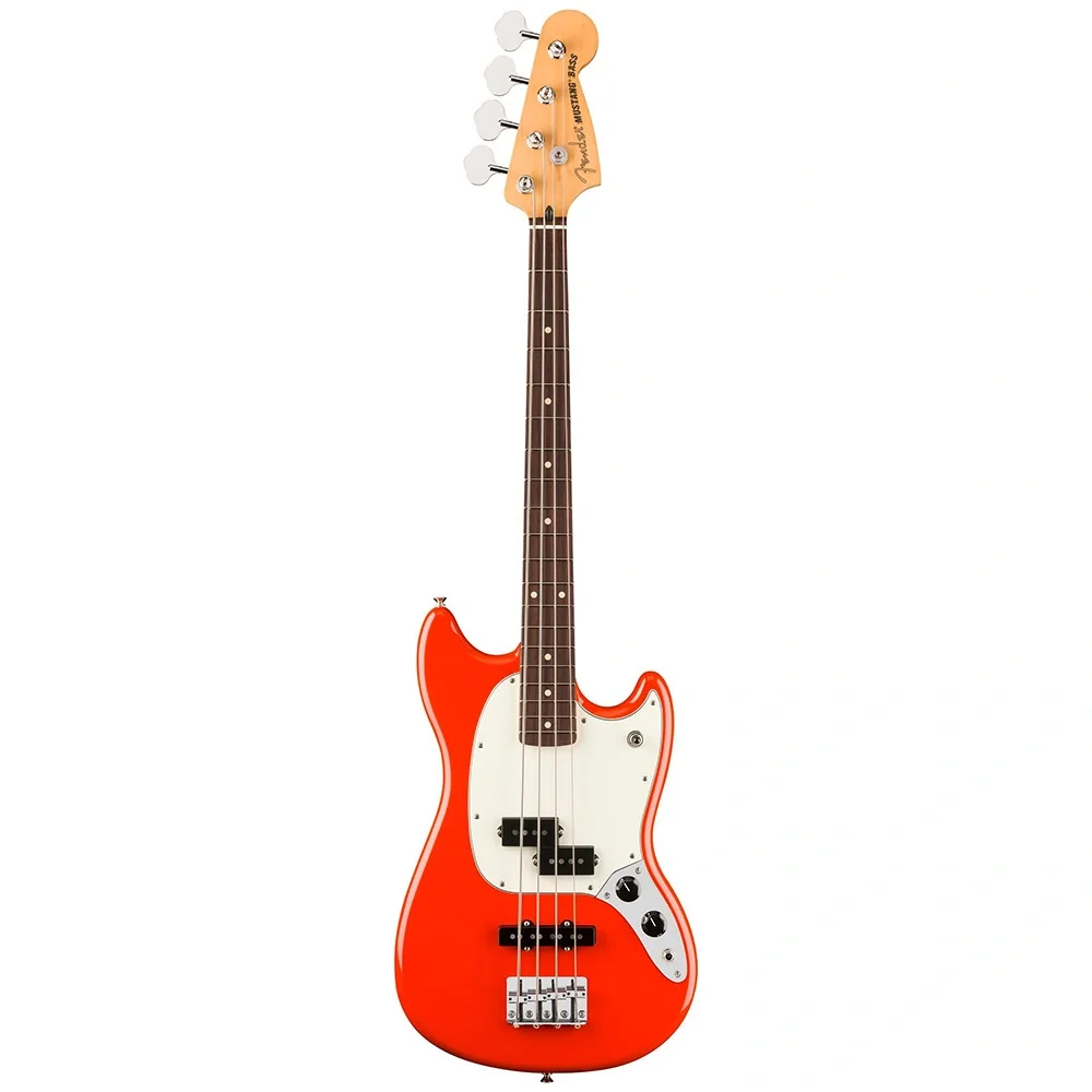 Fender Player II Mustang Bass PJ Gülağacı Klavye Coral Red Bas Gitar