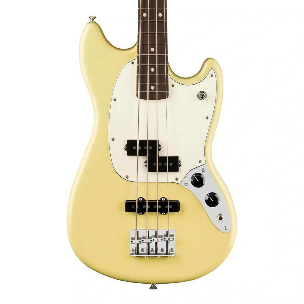 Fender Player II Mustang Bass PJ Gülağacı Klavye Hialeah Yellow Bas Gitar
