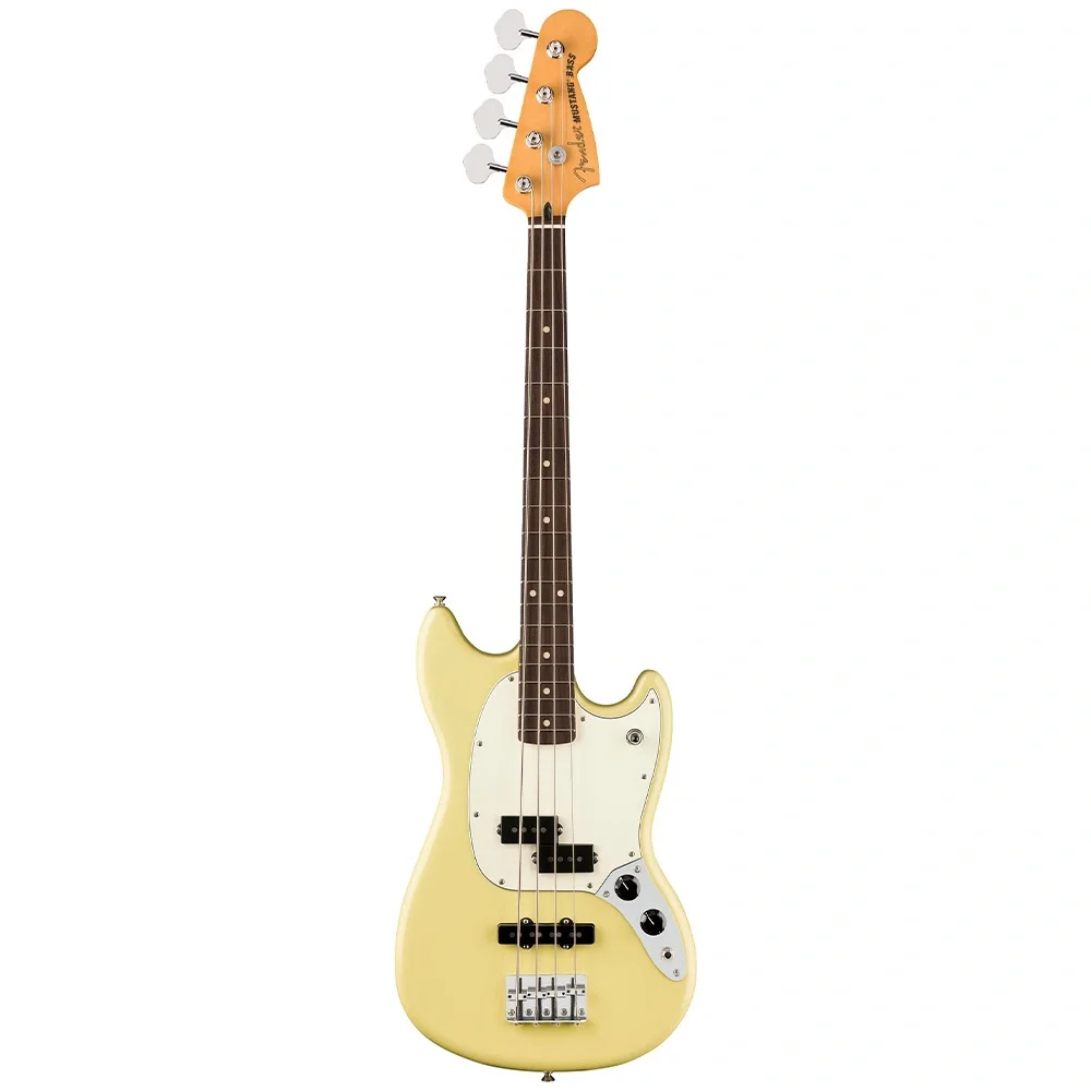 Fender Player II Mustang Bass PJ Gülağacı Klavye Hialeah Yellow Bas Gitar