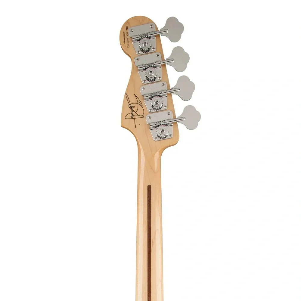 Fender Steve Harris Precision Bass Akçaağaç Klavye Olympic White Chrome PG Bas Gitar