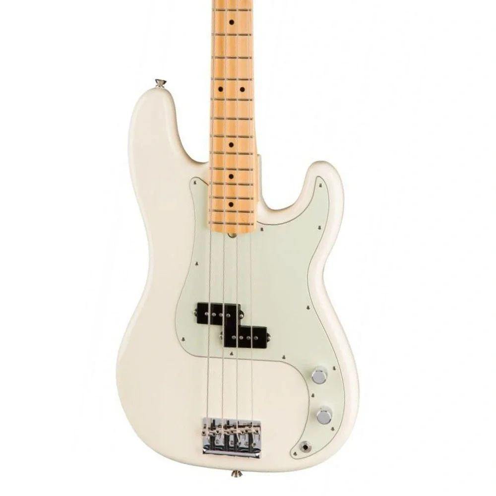 Fender American Pro Precision Bass Akçaağaç Klavye Olympic White Bas Gitar