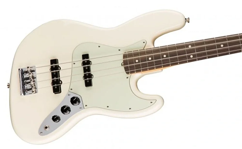 Fender American Pro Jazz Bass Gülağacı Klavye Olympic White Bas Gitar