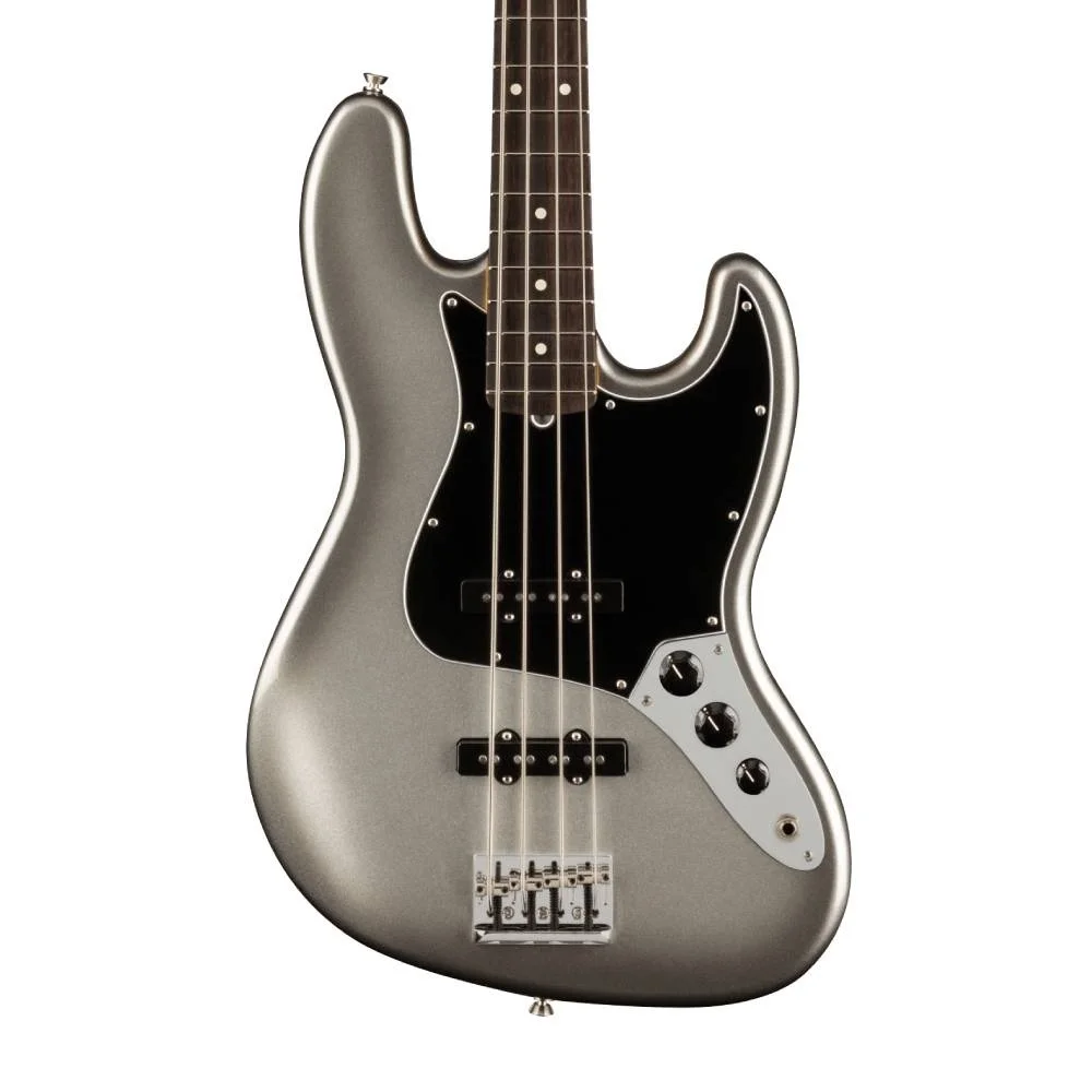 Fender American Professional II Jazz Bass Gülağacı Klavye Mercury Bas Gitar