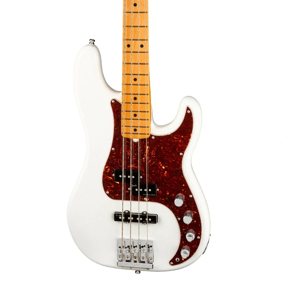 Fender American Ultra Precision Bass Akçaağaç Klavye Arctic Pearl Bas Gitar