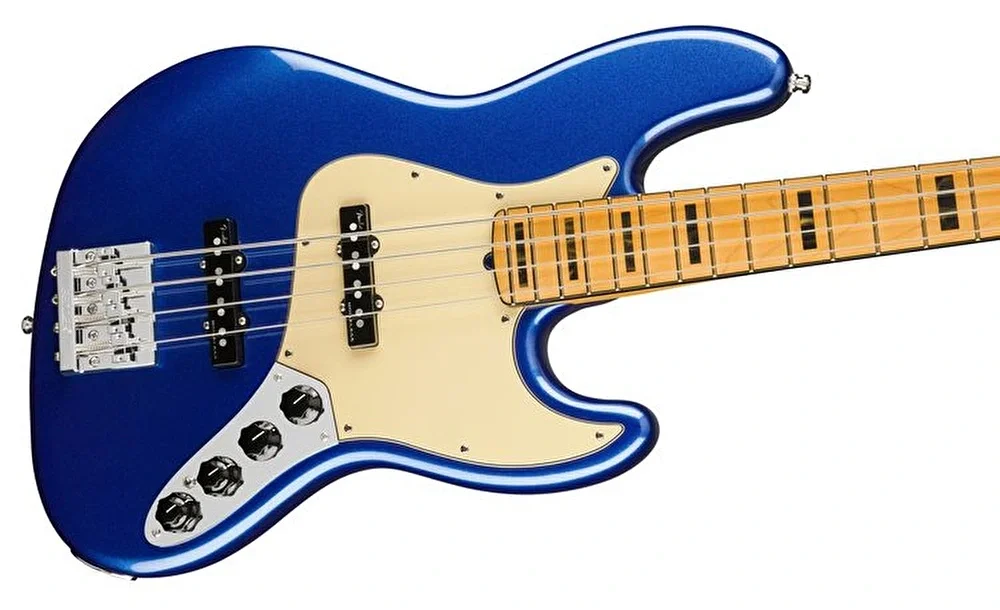 Fender American Ultra Jazz Bass Akçaağaç Klavye Cobra Blue Bas Gitar