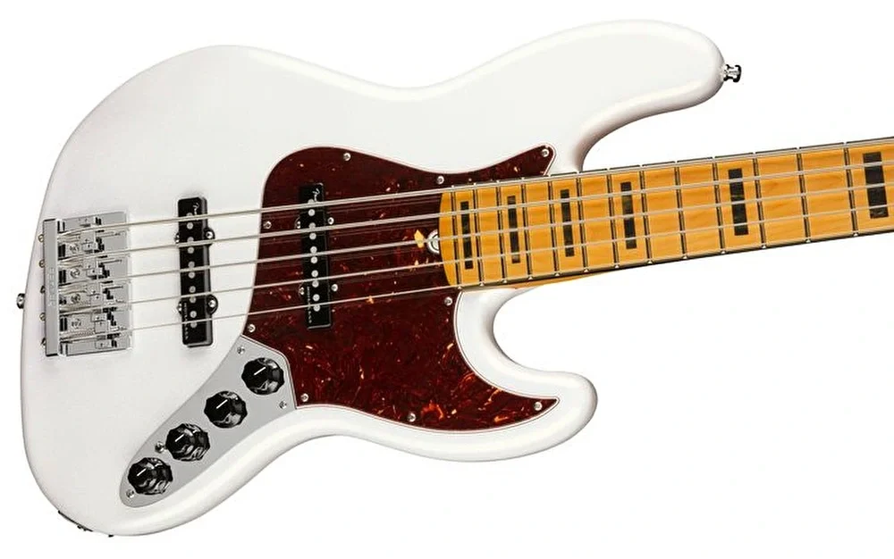 Fender American Ultra Jazz Bass V Akçaağaç Klavye Arctic Pearl Bas Gitar