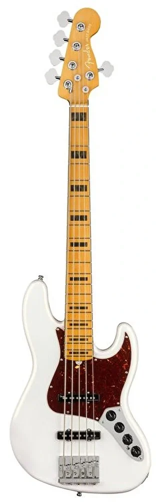 Fender American Ultra Jazz Bass V Akçaağaç Klavye Arctic Pearl Bas Gitar