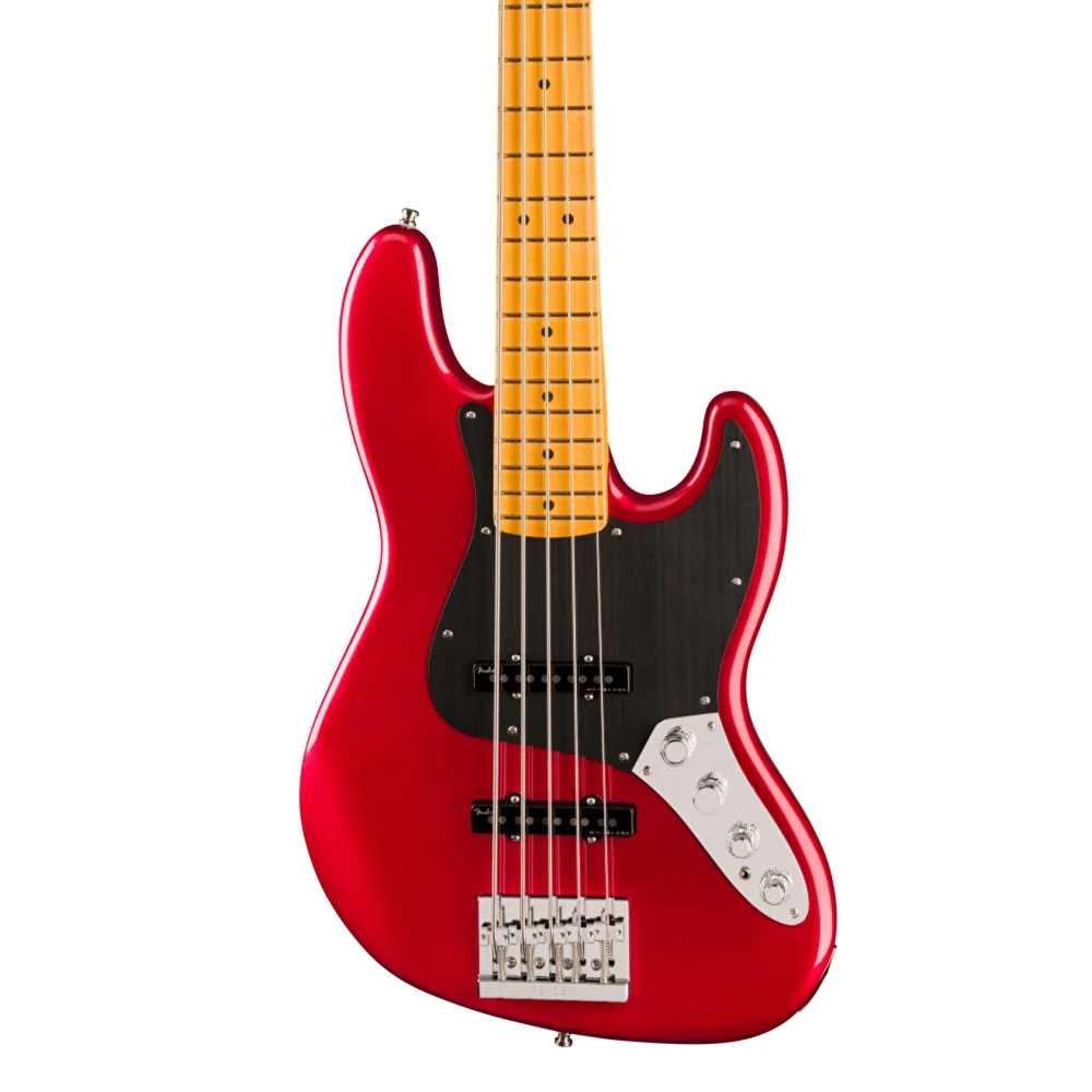 Fender American Ultra II Jazz Bass V Akçaağaç Klavye Sinister Red 5 Telli Bas Gitar