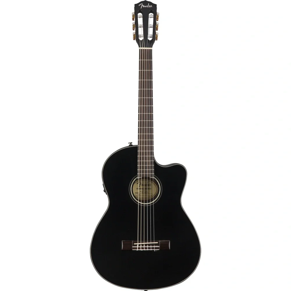 Fender CN-140SCE Nylon Thinline Ceviz Klavye Siyah Elektro Klasik Gitar