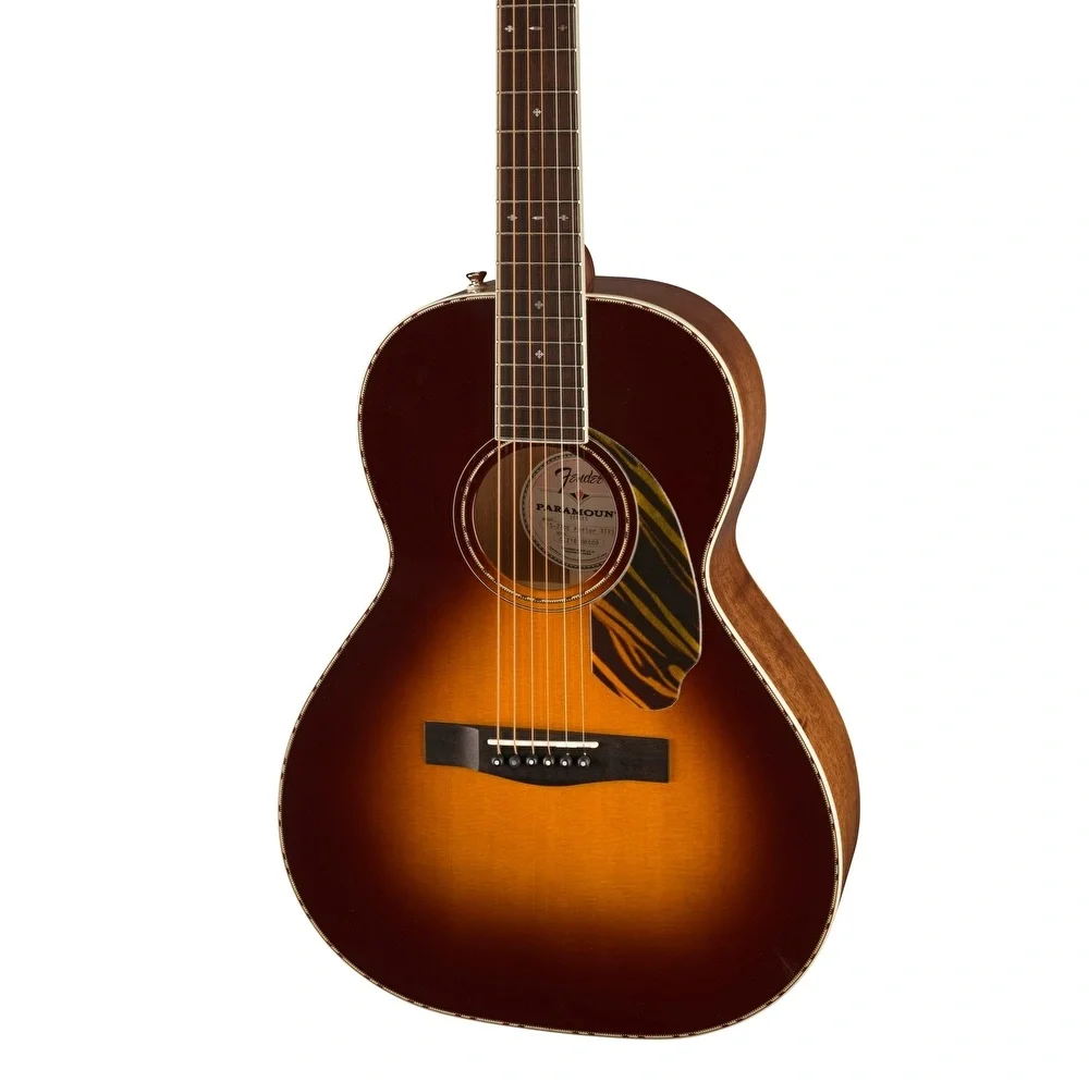 Fender PS-220E Paramount Parlor Ovangkol Klavye 3-Tone Vintage Sunburst Elektro Akustik Gitar