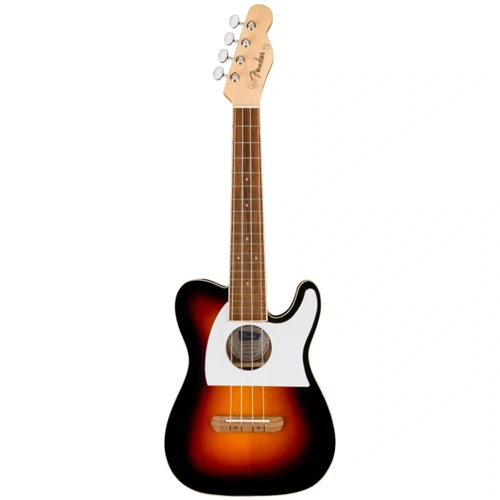 Fender Fullerton Tele Uke Ceviz Klavye WPG 2-Color Sunburst Elektro Ukulele