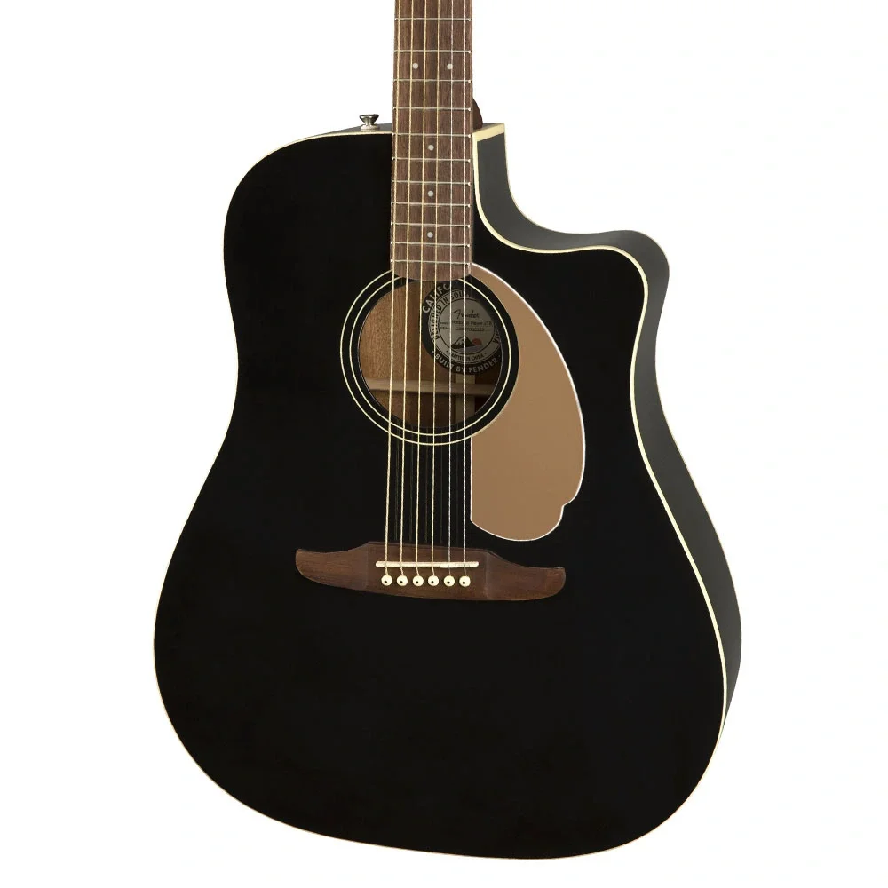 Fender Redondo Player Ceviz Klavye Jetty Black Elektro Akustik Gitar