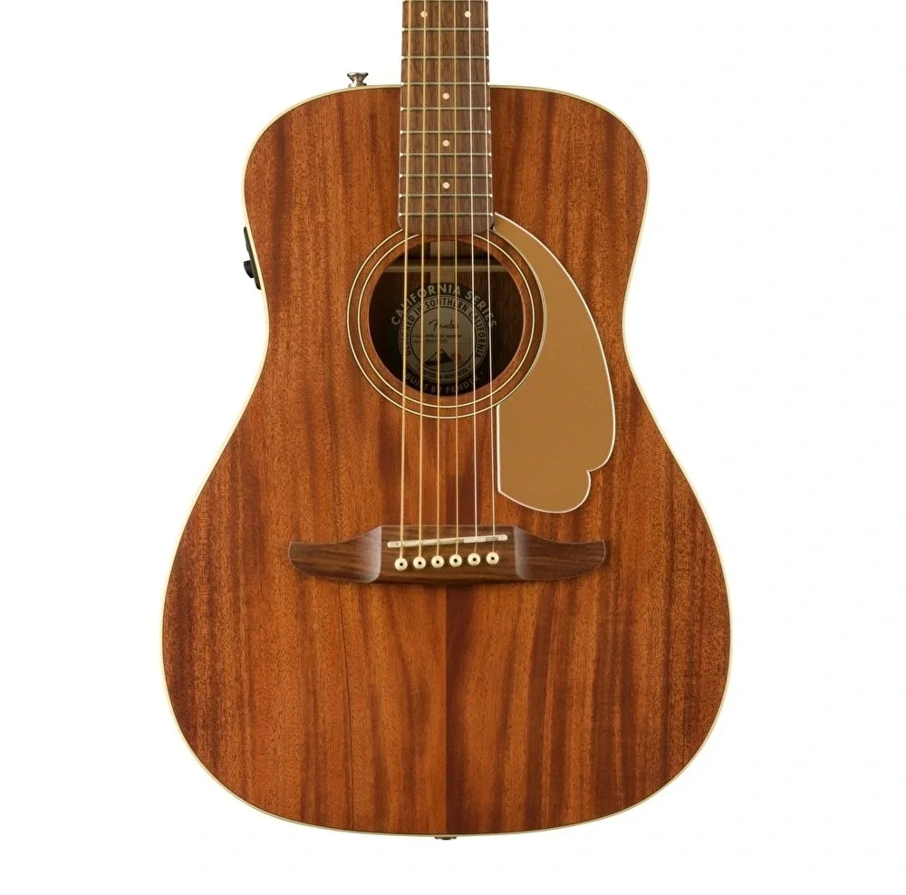 Fender FSR Malibu Player All Mahogany Ceviz Klavye Natural Elektro Akustik Gitar