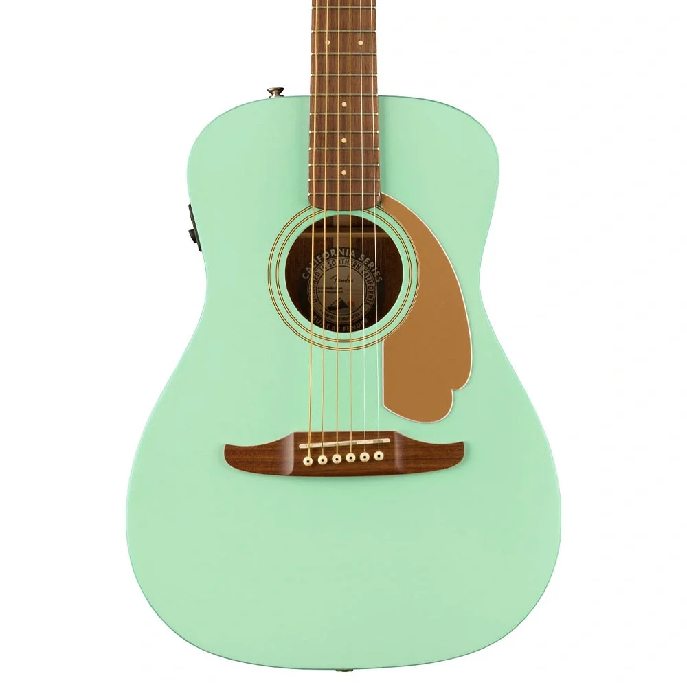 Fender FSR Malibu Player Ceviz Klavye Surf Green Elektro Akustik Gitar