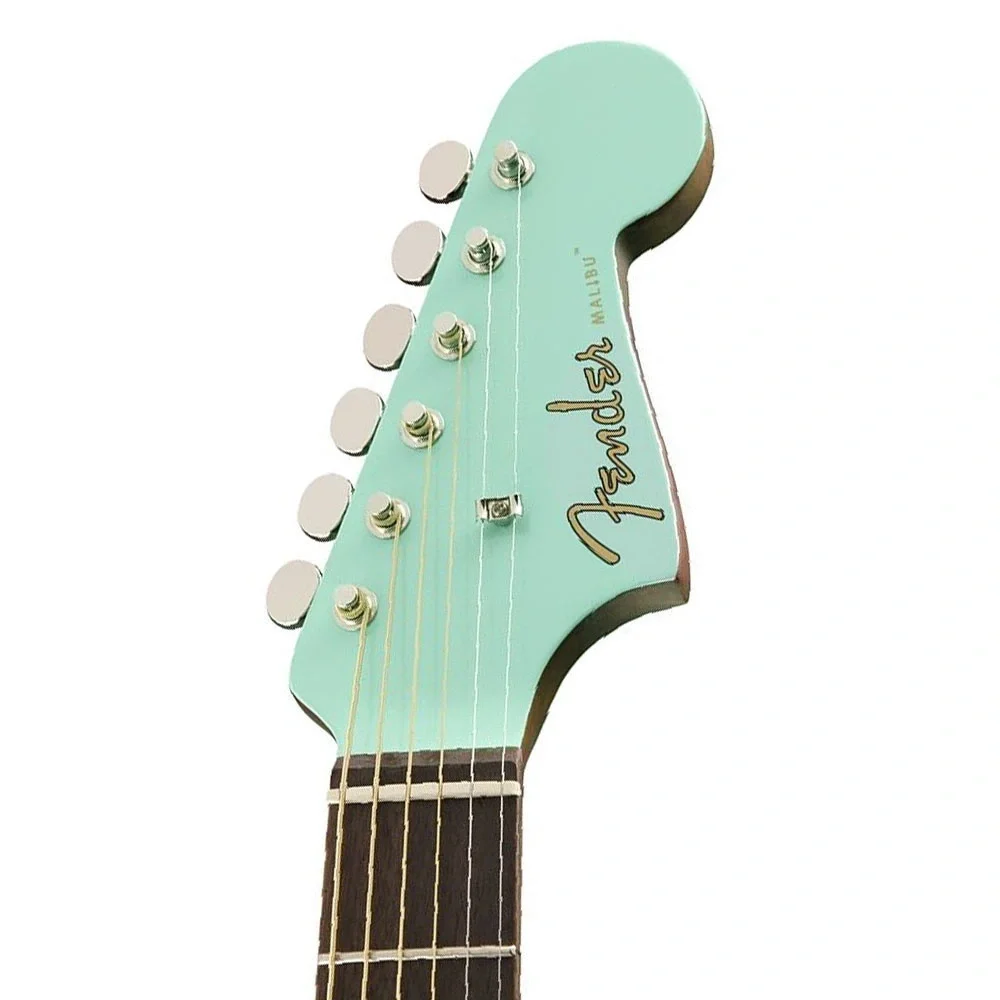 Fender FSR Malibu Player Ceviz Klavye Surf Green Elektro Akustik Gitar