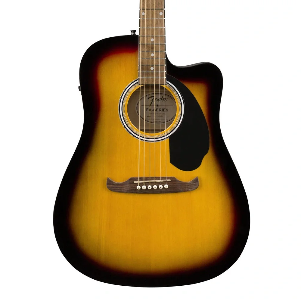 Fender FA-125CE Dreadnought Ceviz Klavye Sunburst Elektro Akustik Gitar