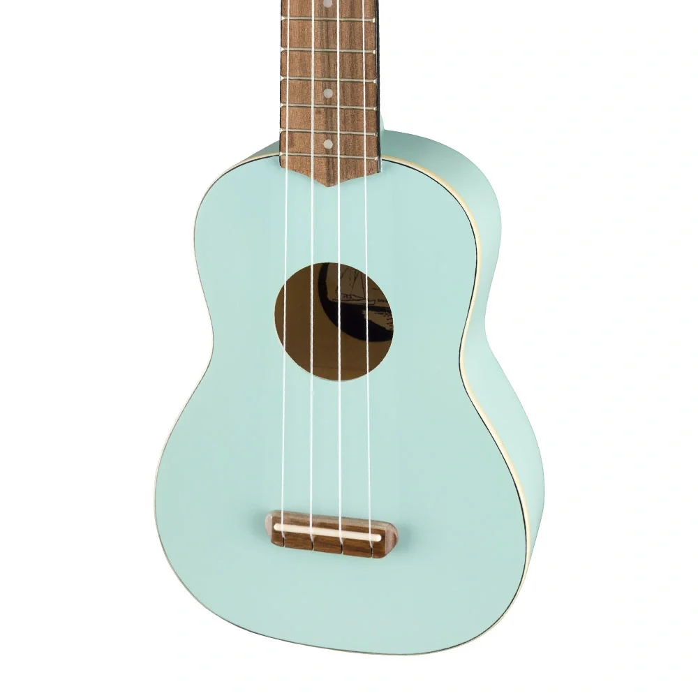 Fender Venice Ceviz Klavye Daphne Blue Soprano Ukulele