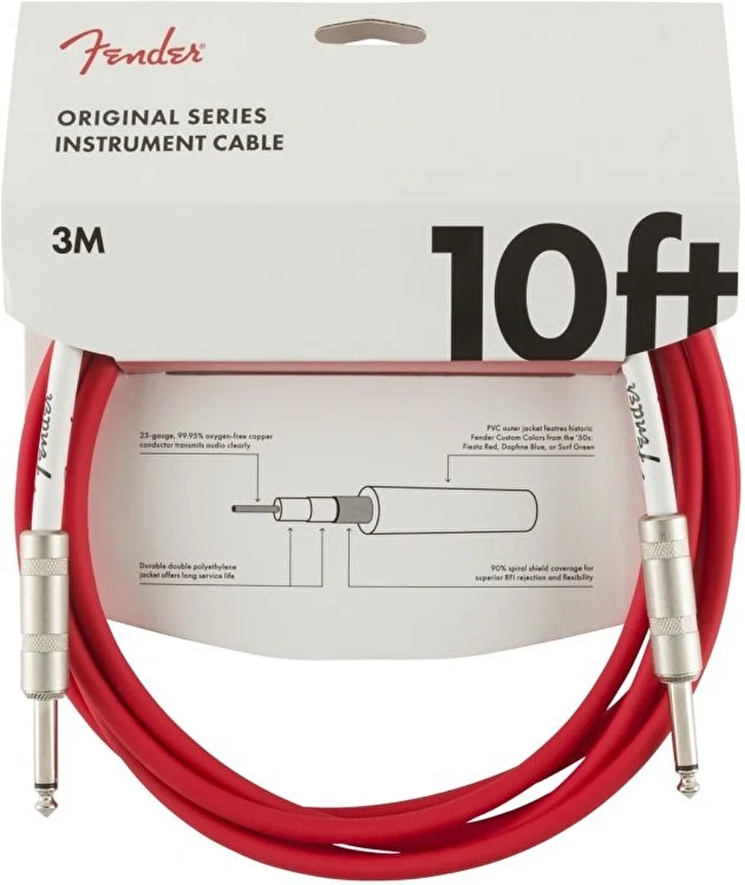 Fender Original Fiesta Red 3 Metre  Kablo
