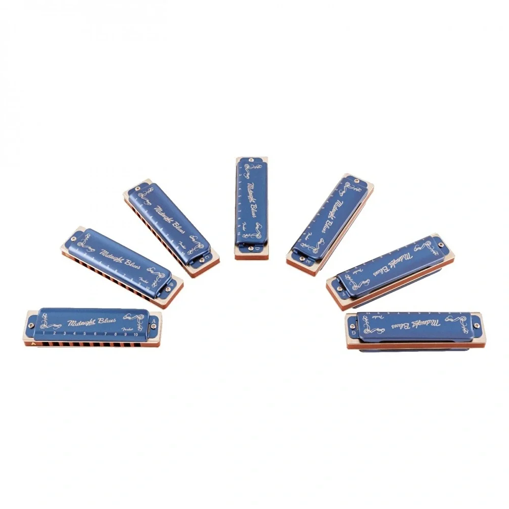FENDER MIDNIGHT BLUES - 7'lİ Mızıka Seti (Çantalı)