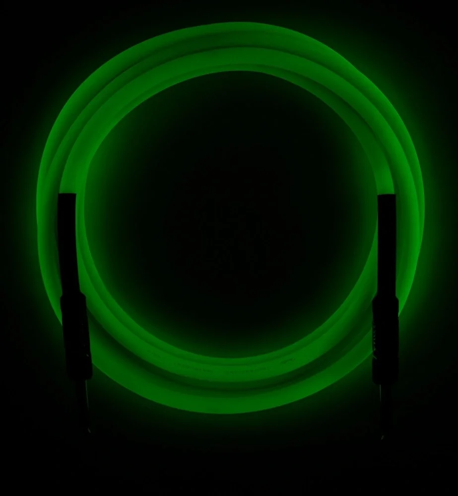 Fender Professional Glow in the Dark Cable 3 Metre Yeşil Kablo
