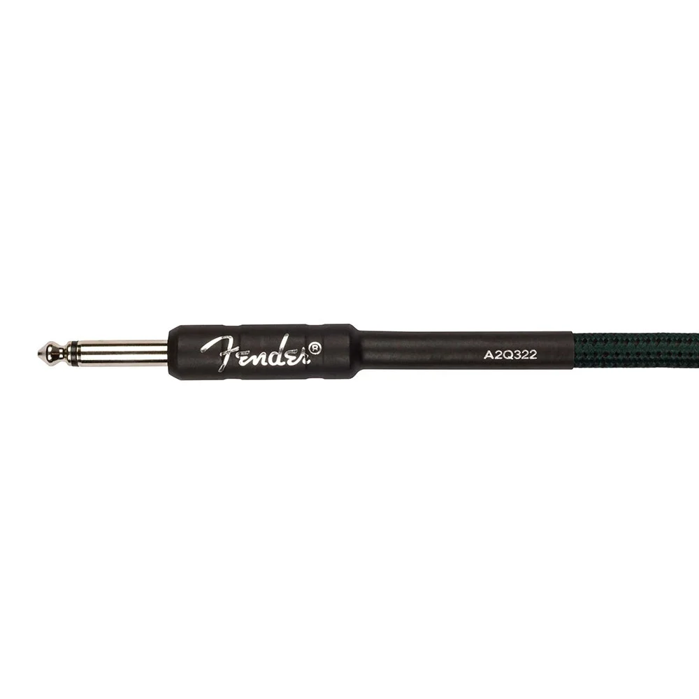Fender Professional Instrument Cables 10 Tweed Sherwood Green Kablo
