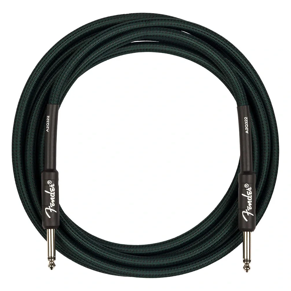 Fender Professional Instrument Cables 10 Tweed Sherwood Green Kablo