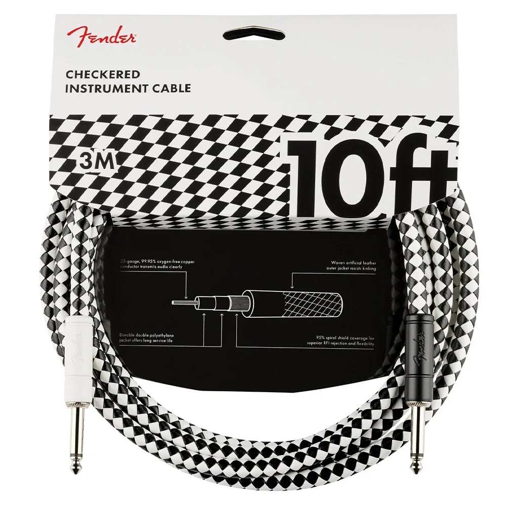 Fender Professional Checkerboard 3m Enstrüman Kablosu
