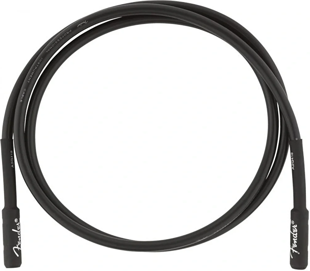 Fender Professional Düz/Düz  Siyah Enstrüman Kablo 1.5-metre