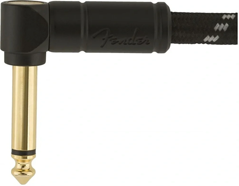 Fender Deluxe Düz/L Uç Siyah Tweed Enstrüman Kablo 5.5-metre