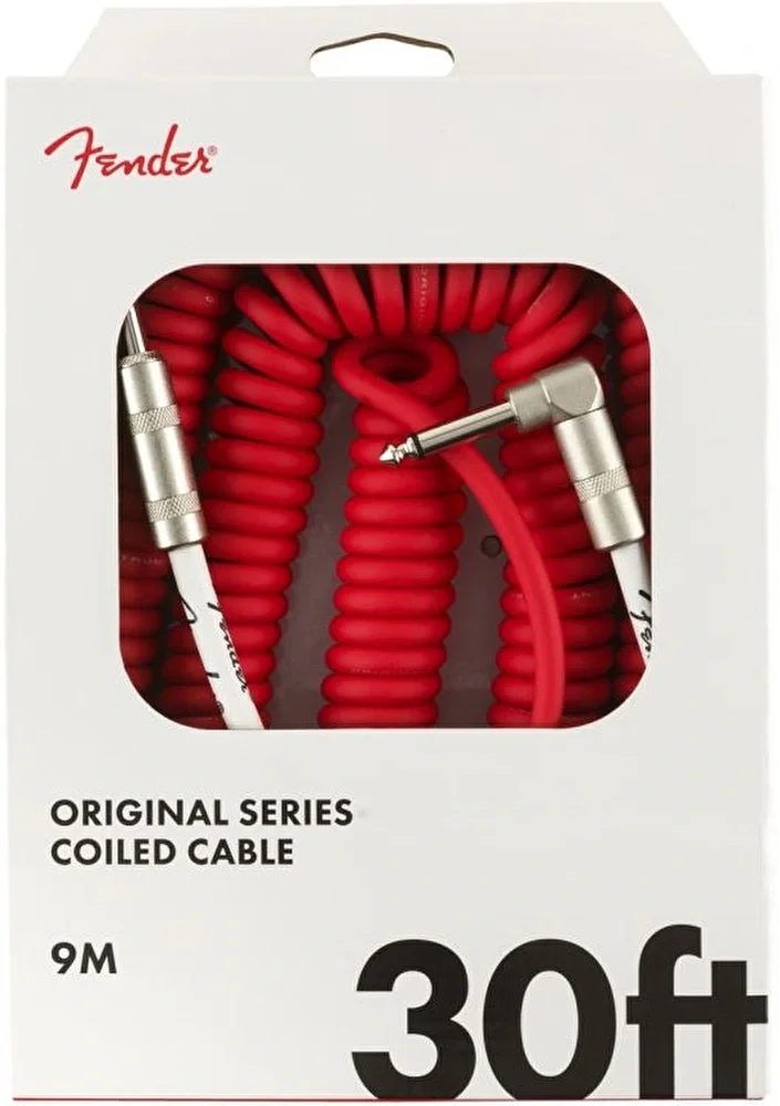 Fender Original Coil Düz/L Uç Fiesta Red Kablo 9-metre