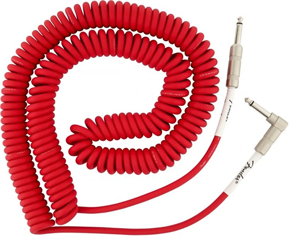 Fender Original Coil Düz/L Uç Fiesta Red Kablo 9-metre