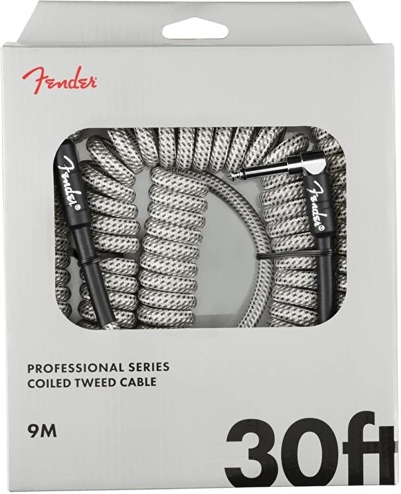 Fender Professional  9 Metre  White Tweed Coil Enstrüman Kablosu