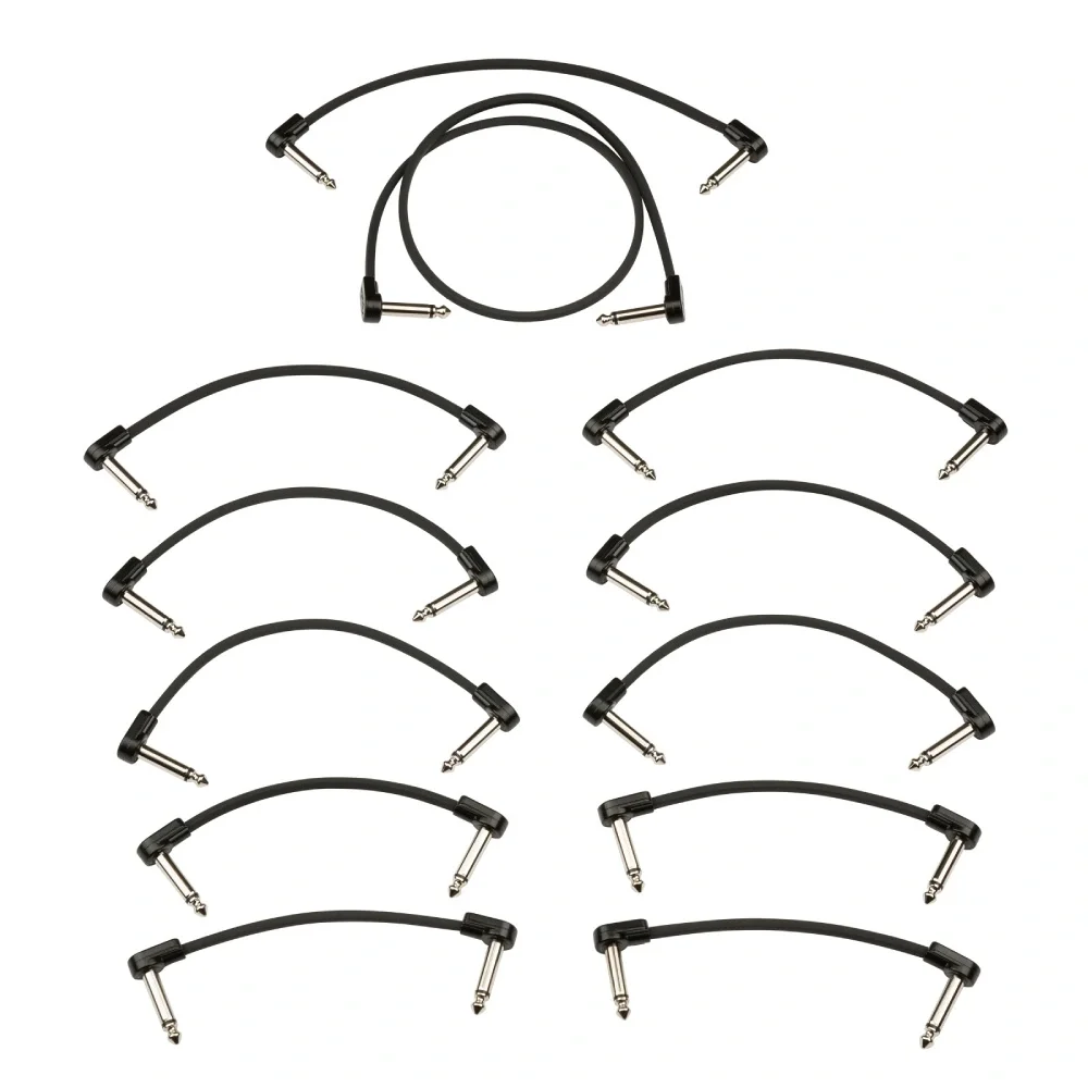 Fender Blockchain Patch Cable Kit Black Medium Pedal Ara Kablosu Seti (12 Adet)