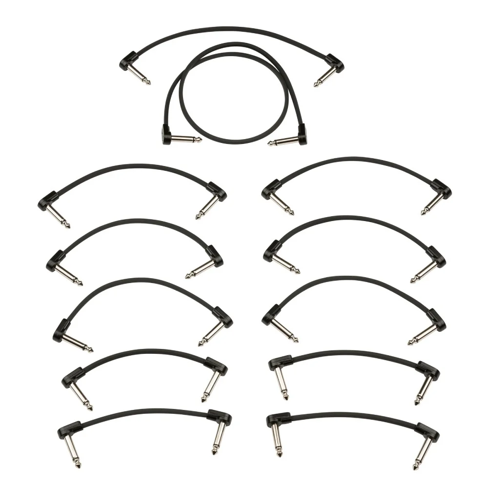 Fender Blockchain Patch Cable Kit Black Medium Pedal Ara Kablosu Seti (12 Adet)