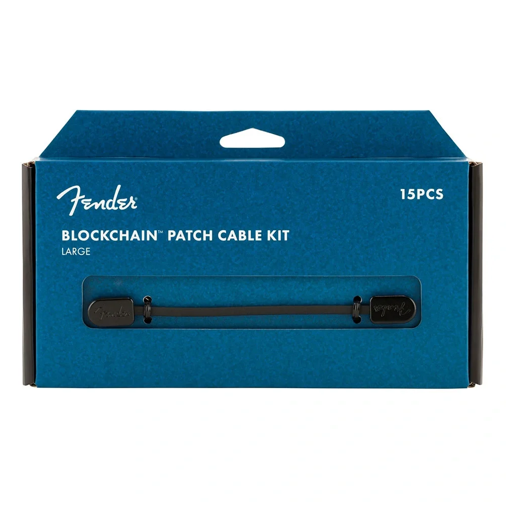Fender Blockchain Patch Cable Kit Black Large Pedal Ara Kablosu Seti (15 Adet)