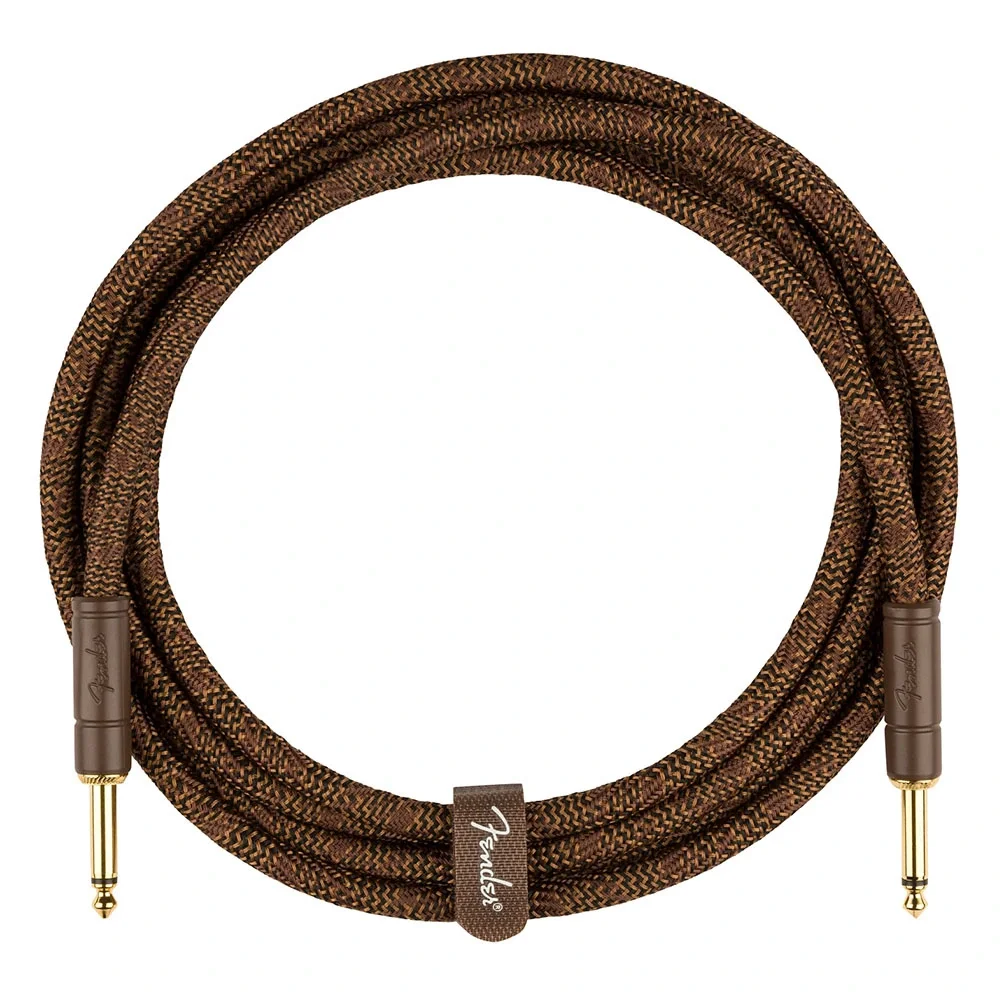 Fender Paramount 10 ft Acoustic Instrument Cable Brown Kablo
