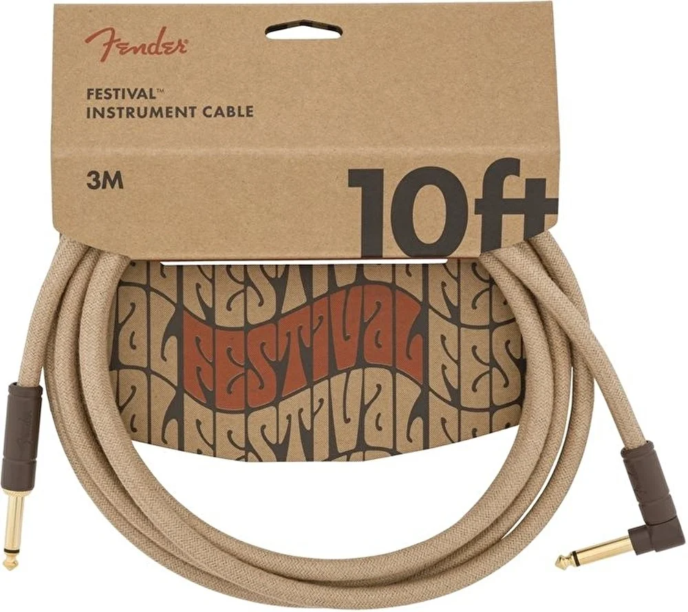Fender 10' Angled Festival Pure Hemp Enstrüman Kablosu
