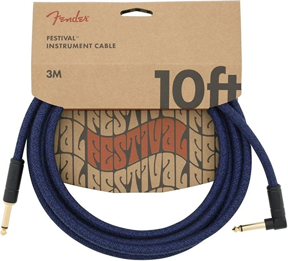 Fender 10' Angled Festival Pure Hemp Enstrüman Kablosu
