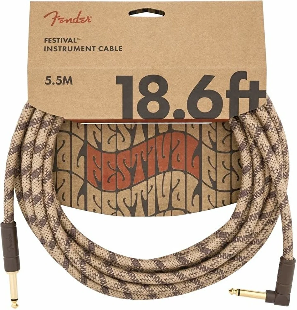 Fender 18.6' Angled Festival Pure Hemp Enstrüman Kablosu
