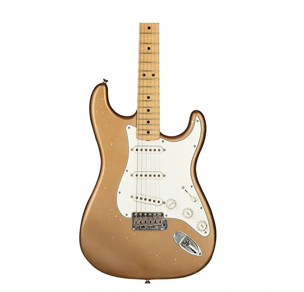 Fender Custom Shop Builder Select 1969 Stratocaster Maple Fingerboard Firemist Gold Metallic Masterbuilt Greg Fessler Elektro Gitar