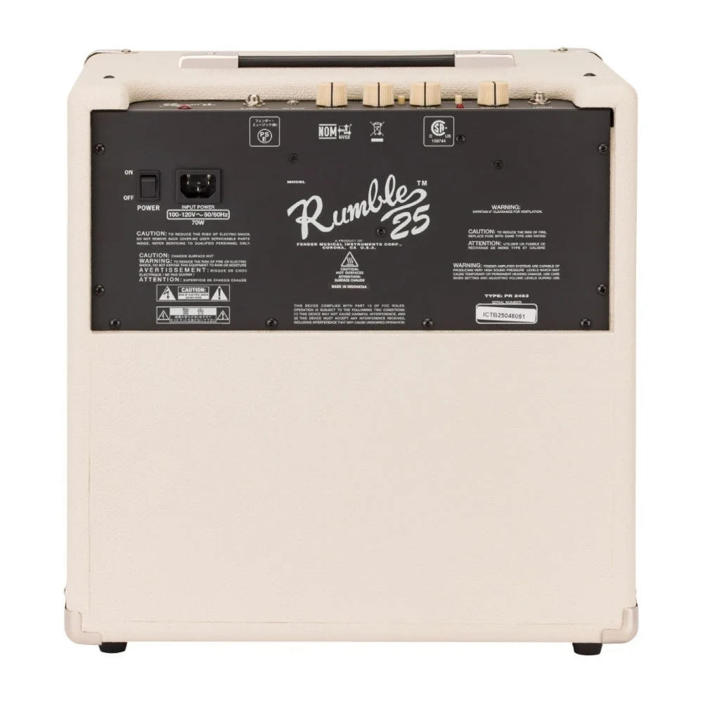 Fender Limited Edition Rumble 25 V3 Ivory Bas Gitar Amfisi UK