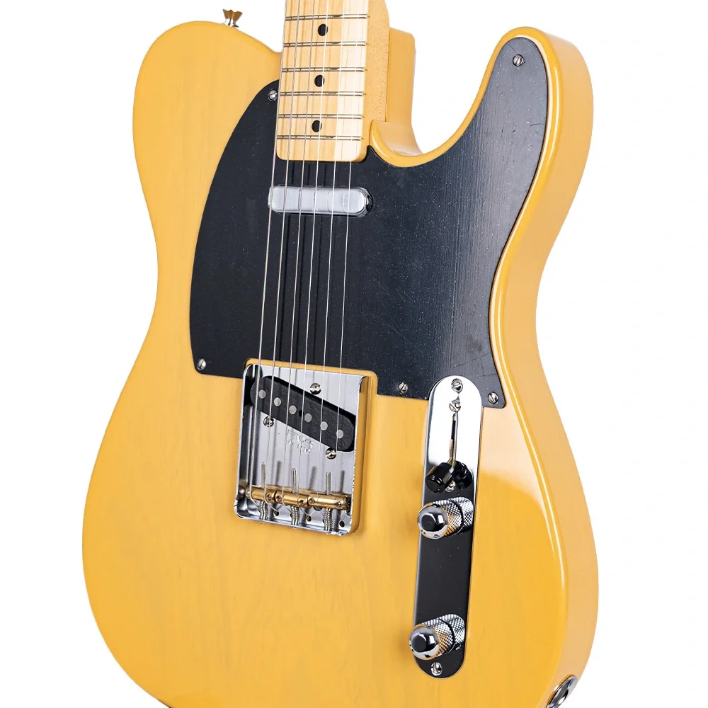 Fender Made in Japan LTD Traditional II Nocaster Akçaağaç Klavye CS 51 Nocaster PU Butterscotch Blonde w/Bag Elektro Gitar