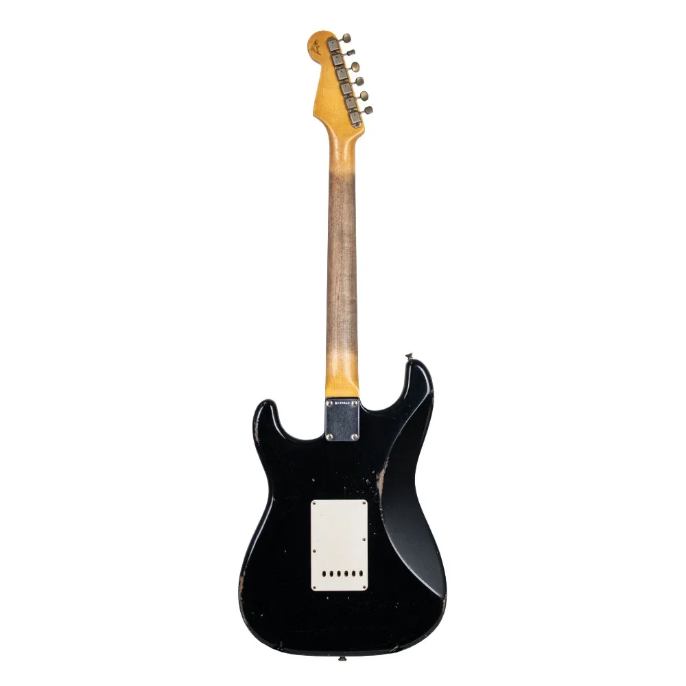 Fender Custom Shop Masterbuilt Todd Krause 1963 Stratocaster Journeyman Relic Gülağacı Klavye Black Elektro Gitar